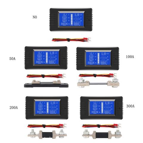 Battery Capacity Tester Monitor Voltage Current Resistance Capacity Watt Power Energy Meter 0-200V 50A/100A/200A/300A ► Photo 1/6