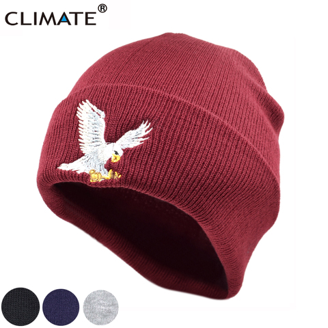 CLIMATE Eagle Beanie Hat Men Women Winter Warm Beanie Hat Warm Winter Soft Knitted Beanies Hat Cap for Adult Men Women ► Photo 1/6