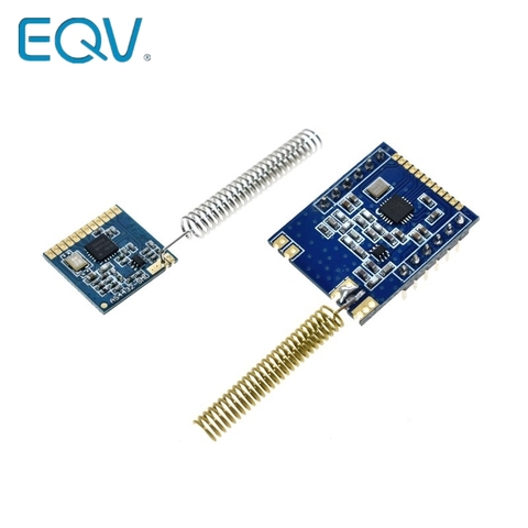 EQV 1 Set Mini SI4432 Remote Wireless Transceiver Communication Module 240MHZ-930MHZ + Spring Antenna, Distance 1000m ► Photo 1/6