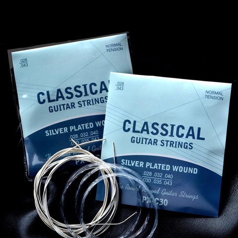 6pcs/set Guitar Strings Nylon Silver Strings Set Plating Super Light for Classic Acoustic Guitar High Quality Guitar Strings ► Photo 1/6