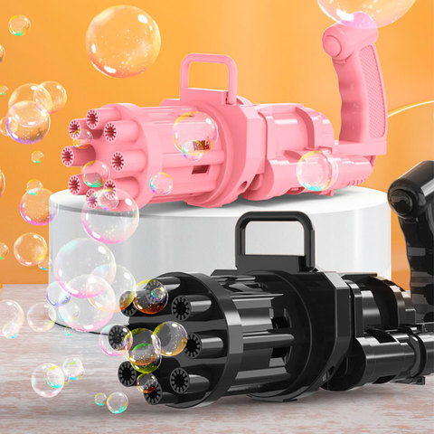 Electric Bubble Gun Toy Gatling Bubble Blower Machine Bathtub Soap Automatic Bubble Maker Kids Summer Outdoor Activities Gifts ► Photo 1/6