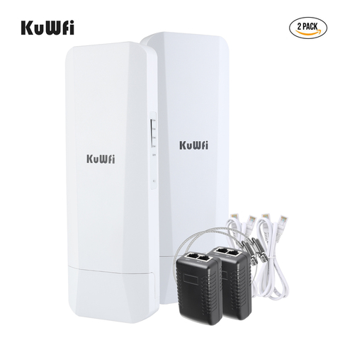 KuWFi Outdoor Wifi Router  5.8G 900Mbps Wireless Bridge Wifi Repeater 3-5KM Long Range WiFi Coverage 14dBi High Gain Antenna ► Photo 1/6