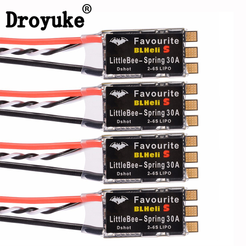 Droyuke FVT LittleBee Little Bee BLHeli_S SPRING 2-6S 30A /20A ESC DSHOT ESC Speed Controller for QAV210/250 FPV Drone Quadcopte ► Photo 1/6