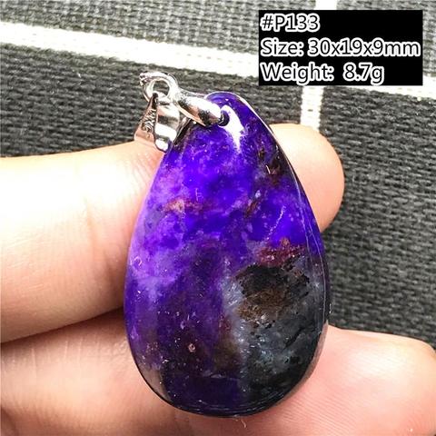 Real Natural Royal Purple Sugilite Pendant Jewelry For Women Man Anticancer Crystal Water Drop Beads South Africa Stone AAAAA ► Photo 1/6