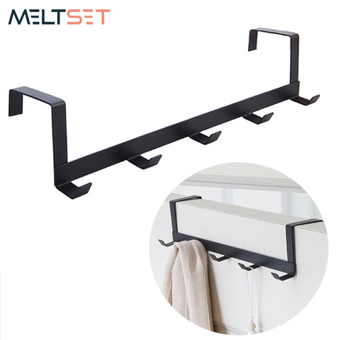 Wrought Iron Door Hooks Practical Hat Clothes Wall Hook 5 Hooks Coat Towel Hanger Rack for Door Back Kitchen Bathroom Organizer ► Photo 1/6