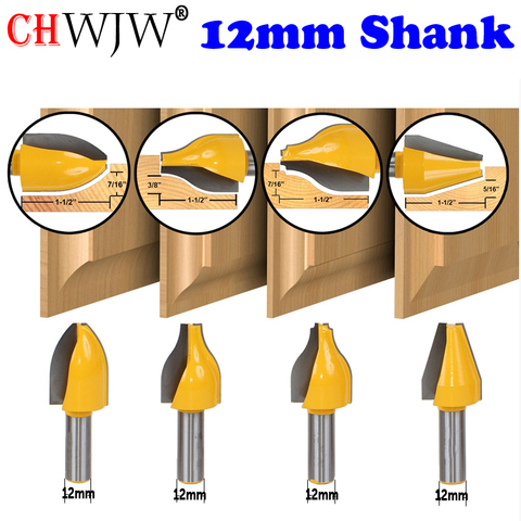 CHWJW 1PC 12mm Shank Panel Raiser Router Bit - Vertical - Ogee Bead - cutter woodworking bits wood milling cutter ► Photo 1/5