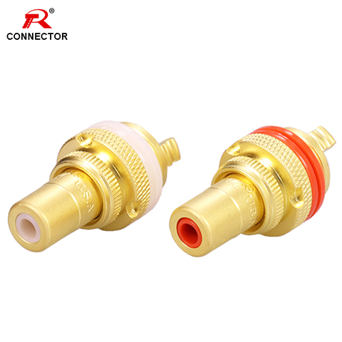 8Pcs Gold RCA Jack HIFI Terminals pom insulation High-end RCA Socket Adapter AV Terminal Phono Connector ► Photo 1/6