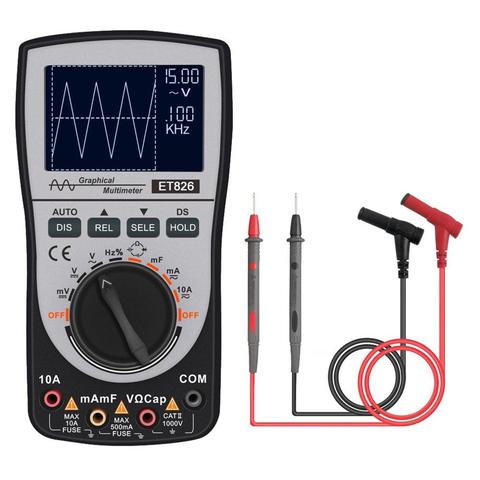 New 2 in 1 Intelligent Digital Oscilloscope Multimeter with Analog Bar Graph Color Screen Upgraded MT8206 Tools ► Photo 1/6