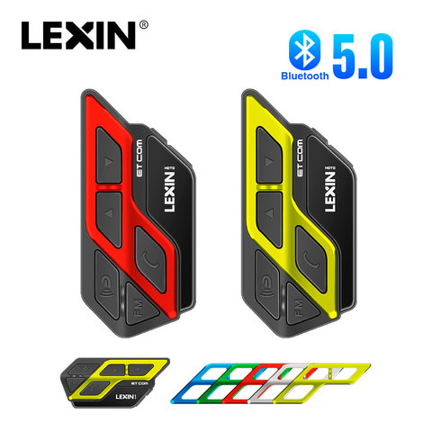 Lexin ET Com Motorcycle Bluetooth 5.0 Helmet Headset Intercom Wireless Multicolor with FM Radio BT Intercomunicador Moto ► Photo 1/6