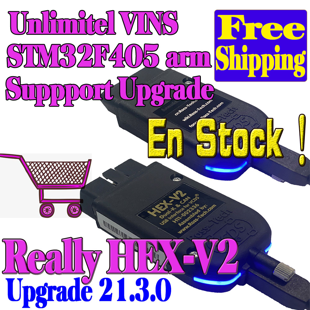 VCDS Vag Com 21.3.0 21.3 HEX V2 CAN USB OBD 2 Scanner Programming