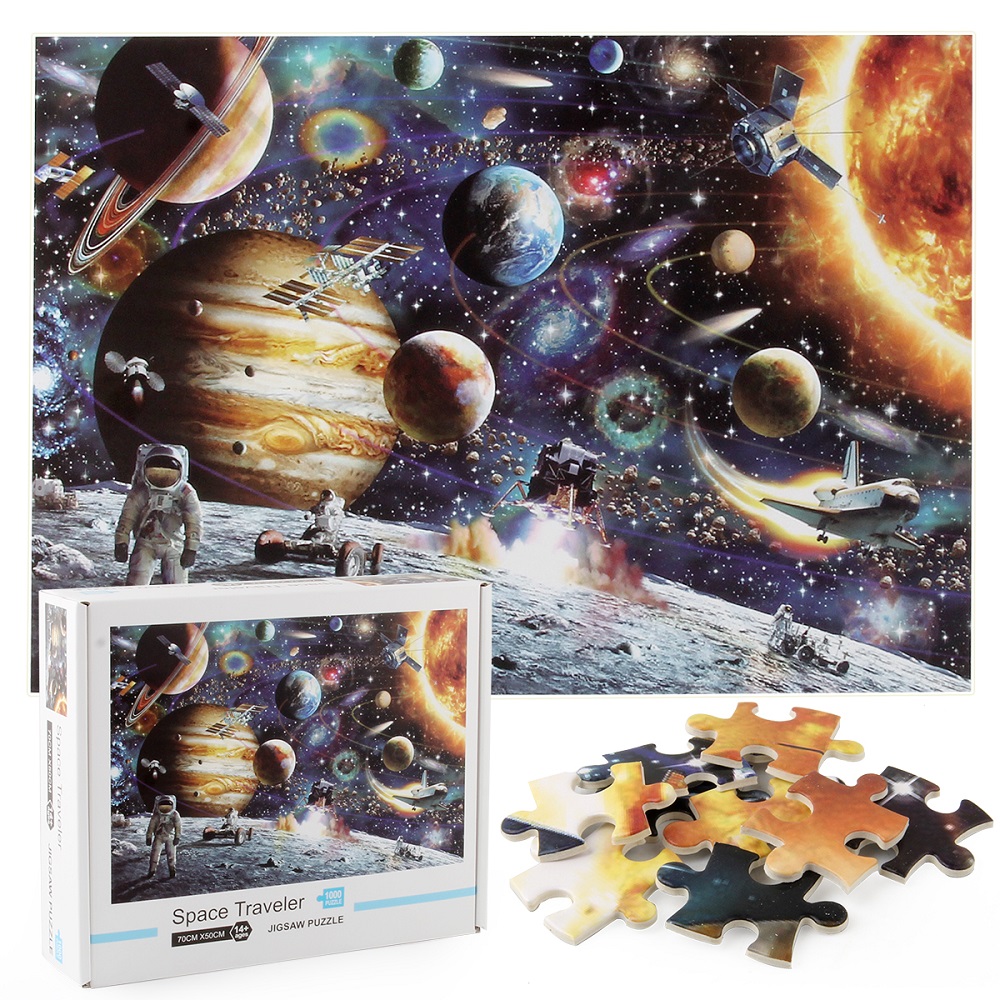 1000 Piece Space Traveler Puzzles Paper Jigsaw Puzzle for Adult Kids 