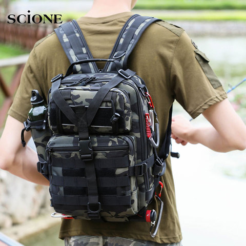 Fishing Sling Backpack Camping Bag Outdoor Travel Bags For Men Military Tactical Molle Army Hiking Trekking Assualt Bag XA249A ► Photo 1/6