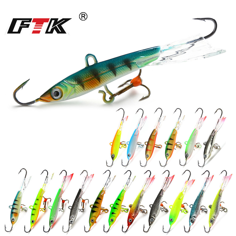 1Pcs Winter Ice Fishing Lures 7cm 17.5g Sinking VIB Vibration Hard