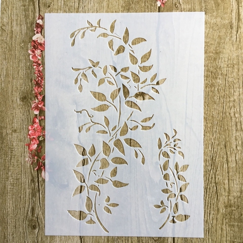 A4 29 * 21cm Tree vine Leaves DIY Stencils Wall Painting Scrapbook Coloring Embossing Album Decorative Paper Card Template ► Photo 1/3