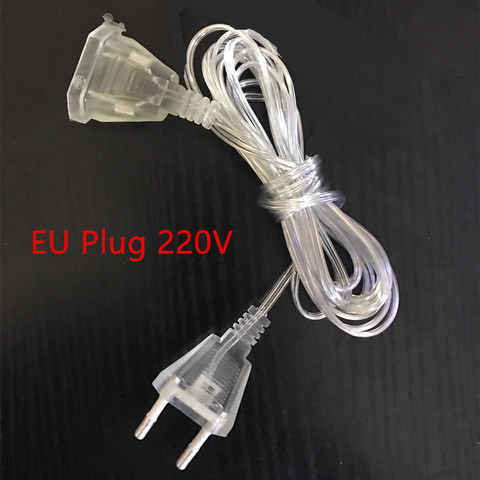 3M Plug Extension Cable with Switch Turn ON/OFF for Christmas Decorations Holiday Wedding Party Garland String Light EU/US Plug ► Photo 1/6