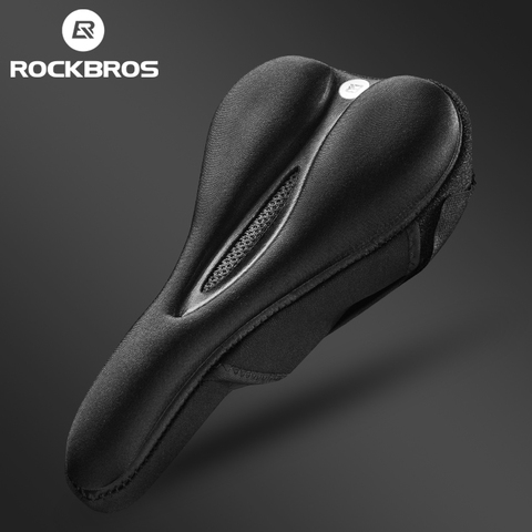 ROCKBROS Silicone Bicycle Saddle Hollow Breathable MTB Bike Seat Cushion Cover Mat Silica gel Saddle Cycling Accessories Part ► Photo 1/6