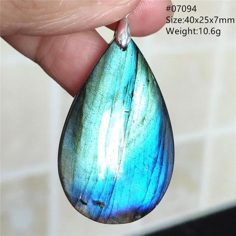 Genuine Natural Blue Light Labradorite Pendant Women Men Gemstone Heart Love Healing Stone Crystal Necklace Jewelry AAAAA ► Photo 1/6