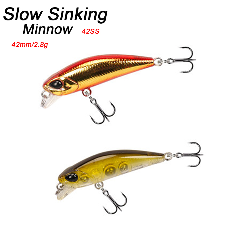 Buy Online Tsurinoya Dw29 Mini Minnow Bait 42mm 2 8g Fishing Hard Lures With Movable Steel Balls Lifelike 3d Fish Eyes Alitools