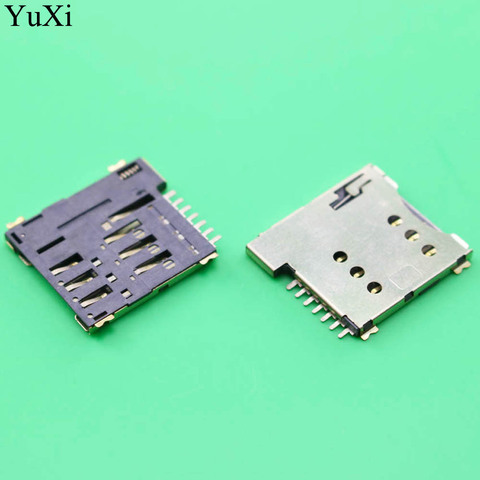 YuXi Real high quality 7pin push micro sim card socket holder slot replacement connector ► Photo 1/3