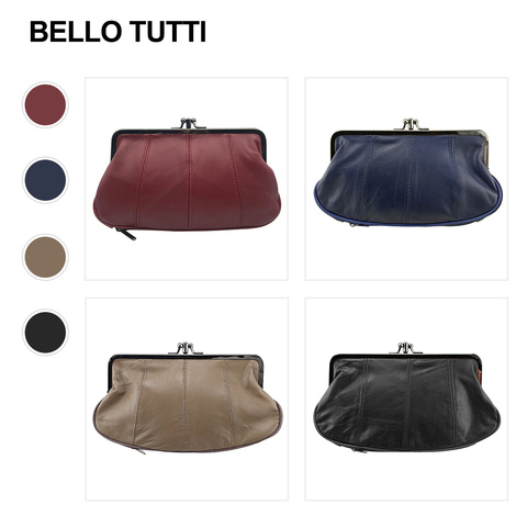 BELLO TUTTI Genuine Leather Coin Purse Original Design Sheepskin Long Purse Card Holder Wallets Bag Women Girls Change Purse ► Photo 1/6