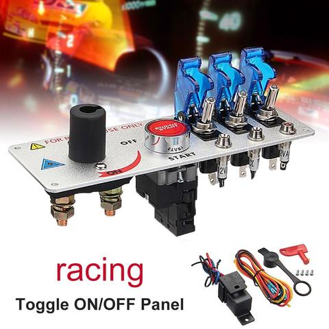 12V Auto LED Racing Car Ignition Engine Start On/Off Push Toggle Switch Panel ► Photo 1/6