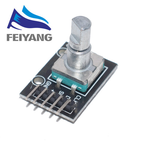 360 Degrees EC11 Rotary Encoder Module For Arduino Brick Sensor Switch Development Board KY-040 With Pins ► Photo 1/2