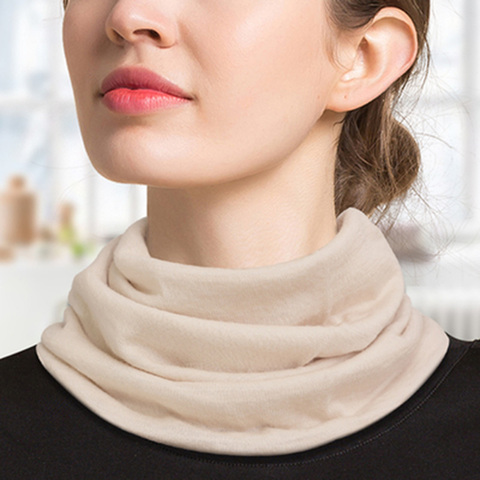 Unisex Warm Collar Women Winter Thin Solid Color Wool Knit Elastic Guard Neck Cover scarf Cycling Driving Windproof Pullover N12 ► Photo 1/6