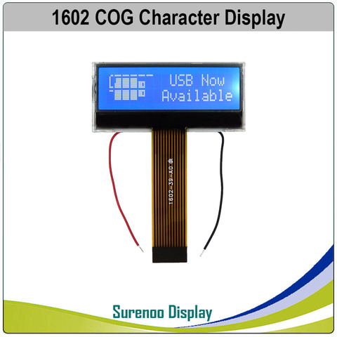 162 16X2 1602 COG SPLC792A Serial SPI Character LCD Module Display Screen LCM Blue Negative with White LED Backlight ► Photo 1/3