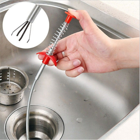 85cm Pipe Dredging Tools Drain Snake Drain Cleaner Sticks Clog Remover  Cleaning Tools Household For