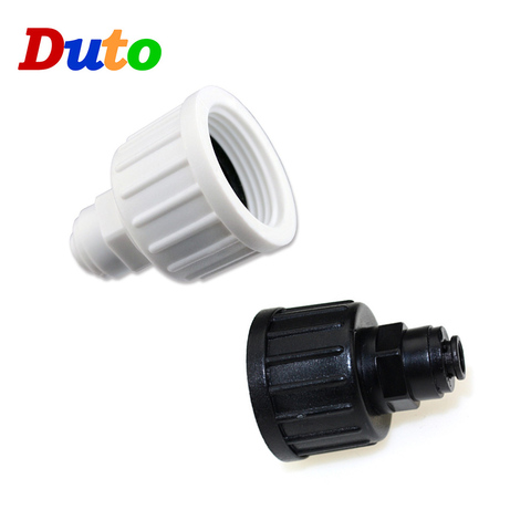 Reverse Osmosis Quick Coupling 3/4 inch screw thread  TO 1/4 inch OD Hose Connection Straight RO Water Plastic Pipe Fitting ► Photo 1/2