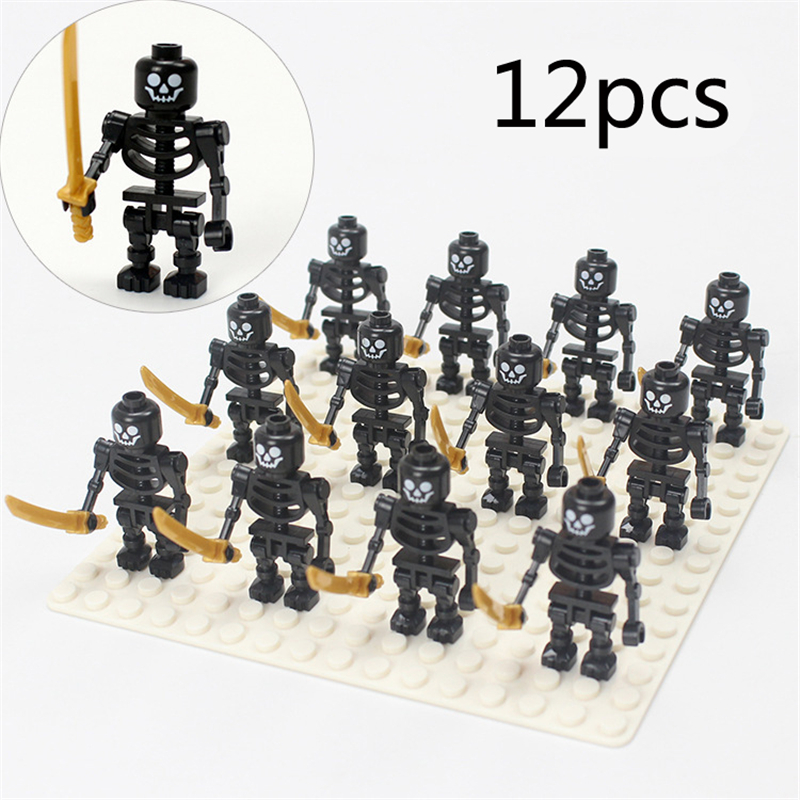 Ninja Skeleton medieval Castle Knight Warriors for l ego minifigure Soldiers 