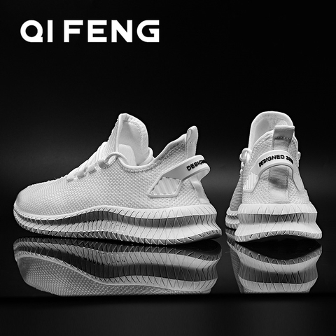Men Fashion Running Shoes Spring Mesh Sneakers Black Casual Summer Male Cheap Large Size Fashion Light Breathable White Footwear ► Photo 1/6