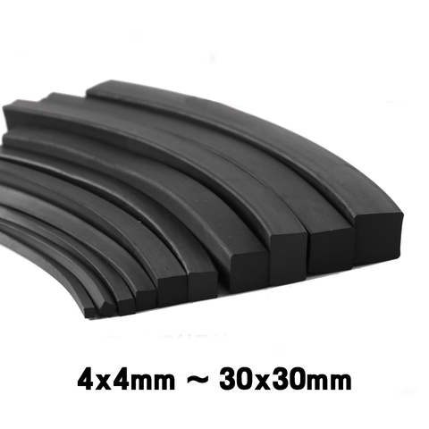 1/2/3/5Meter Black Solid NBR Nitrile Rubber Seal Strip Square Section 4x4mm~30x30mm Oil Heat Resist ► Photo 1/6