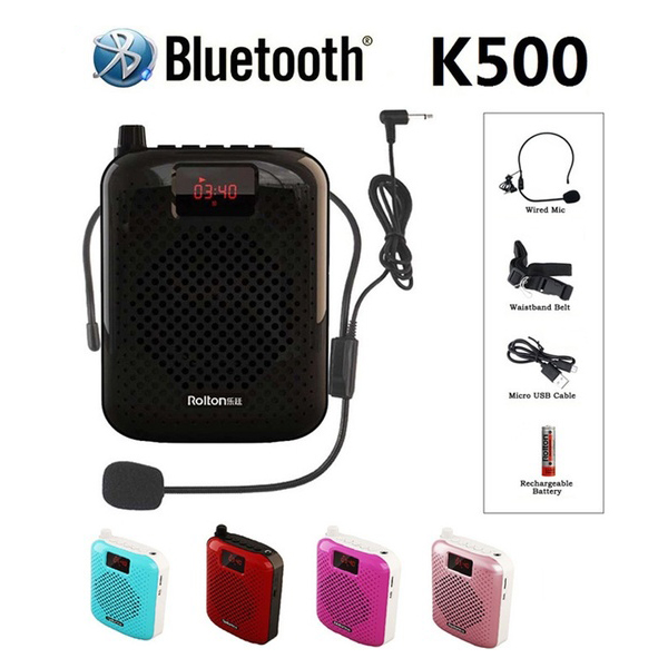 Portable Amplifier Loudspeaker Megaphone Voice Booster MP3 FM Radio Microphone