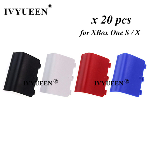 IVYUEEN 20 Pcs for Xbox One X S Wireless Controller Plastic Battery Shell Lid Back Case Replacement Housing Door Cover Black ► Photo 1/6