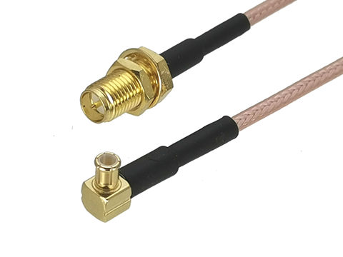 1Pcs RG316 RP-SMA Female Plug Bulkhead to MCX Male Right angle Connector RF Coaxial Jumper Pigtail Cable For Antenna 4inch~10M ► Photo 1/4