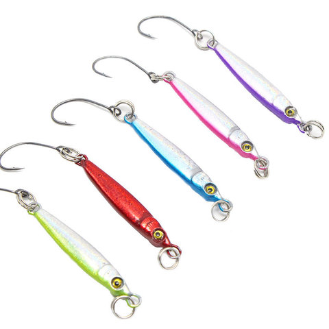 News Lure 1PC Lead Fish 3g 3.2cm Jig Hard Bait Longcast Small Metal Lure Single Hook Fishing Tackle Small Jig Lure Pesca ► Photo 1/6