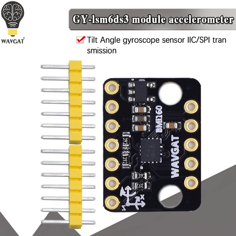 WAVGAT LSM6DS3 Accelerometer Gyro Embedded Digital Temperature Sensor Module SPI IIC I2C Interface Module 8kb FIFO Buffer 5V ► Photo 1/6