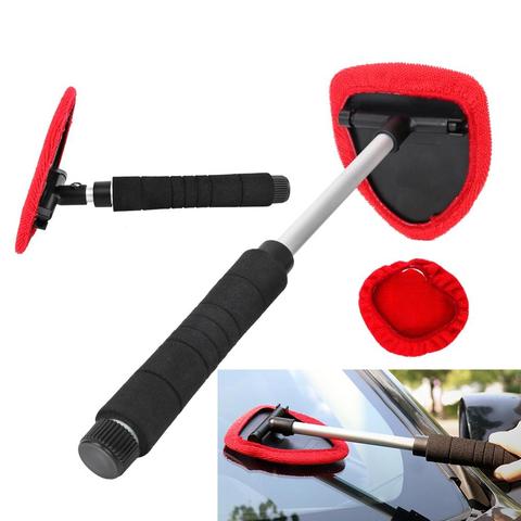 Car Windshield Cleaner Brush Wiper Telescopic Handle Auto Window Glass Washer Soft Towel Brush Car Care Cleaning Tools ► Photo 1/6