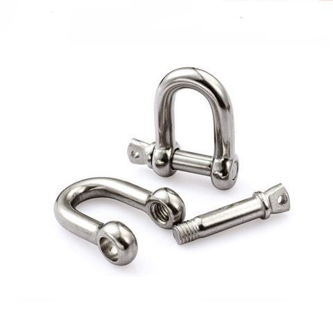 M4 M5 M6 M8 M10 M12 M14 M16 Straight D Shackle Short Stainless Steel  Breaking D Rigging Shackle Hooks boat rigging hardware ► Photo 1/1