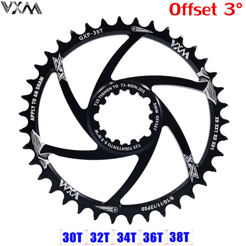 VXM MTB GXP bicycle Crankset fixed gear Crank 34T 36T 38T 40T Chainring Chainwhee for sram gx xx1 X1 x9 GXP pedivela Offset 3MM ► Photo 1/6