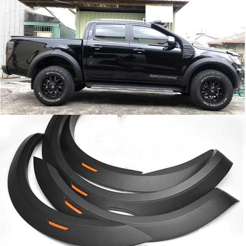 EXTRA EXTERIOR AUTO PARTS FENDER FLARE RUNNING BOARD SIDE BAR FIT FOR RANGER T7 T8 XLT PEDALS 4DOOR PICKUP CAR ACCESSORIES 2015+ ► Photo 1/5