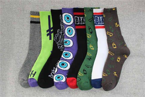 2022 Eyes Middle finger Harajuku Skate Tube Socks Men and women Street socks ► Photo 1/6