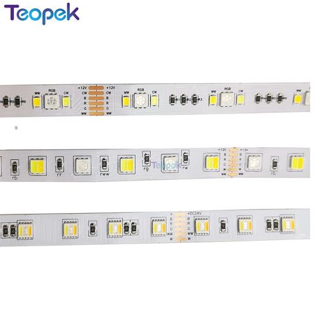 5050 RGB CCT LED Strip 5M DC 12V 24V RGB+CCT RGBCW RGB 5in1 WHITE WARM WHITE LED Light Strips Flexible ► Photo 1/5