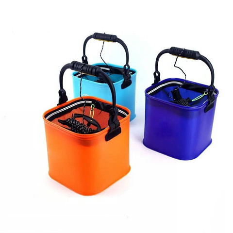 5L/10L Thickened Eva Multi-purpose Folding Fishing Bucket with Handle and Rope Water Box Car Wash buckets fishing boxes supplies ► Photo 1/6