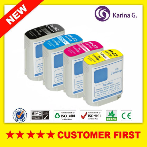 2X  Black compatible ink Cartridge for HP 82 HP82 CH565A suit for HP Designjet 10ps/120nr/20ps/500/500 Plus/500ps/50ps/510/800  ► Photo 1/1