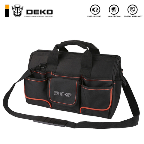 DEKO 16-inch Waterproof Tool Bag 600D Oxford Cloth Crossbody Bag Large Capacity W/ Adjustable shoulder strap ► Photo 1/6