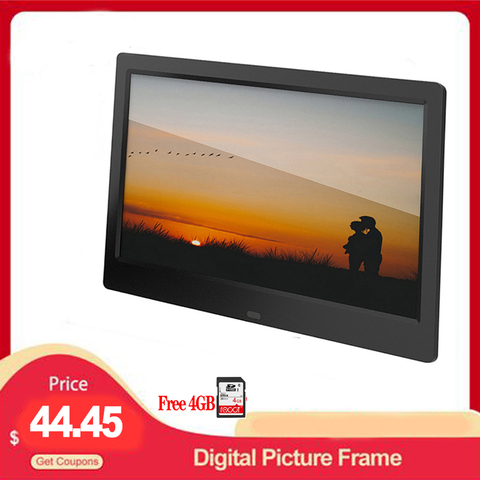 LCD Digital Photo Frame Ultrathin 10 inch HD Electronic Frame Album MP3 Music MP4 Movie Player with Remote Control ► Photo 1/6