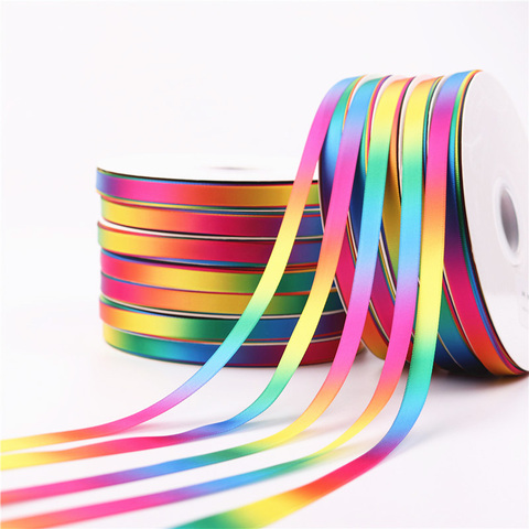 5Yards/Roll Best quality Silk Satin Ribbons arts crafts sewing ribbon handmade crafts materials gift wrap 10 mm ► Photo 1/5