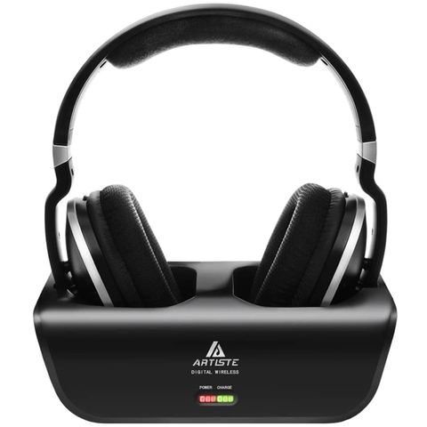 Wireless TV Headphones, Artiste ADH300 2.4GHz Digital Over-Ear Stereo Headphone for TV 100ft Distance Transmitter Charging Dock ► Photo 1/6